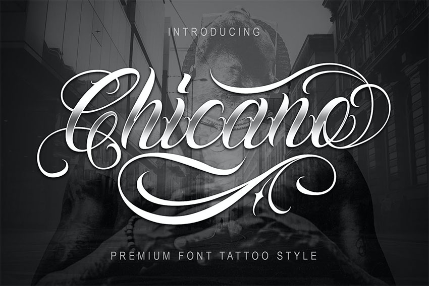 Chicano Tattoo Script Font